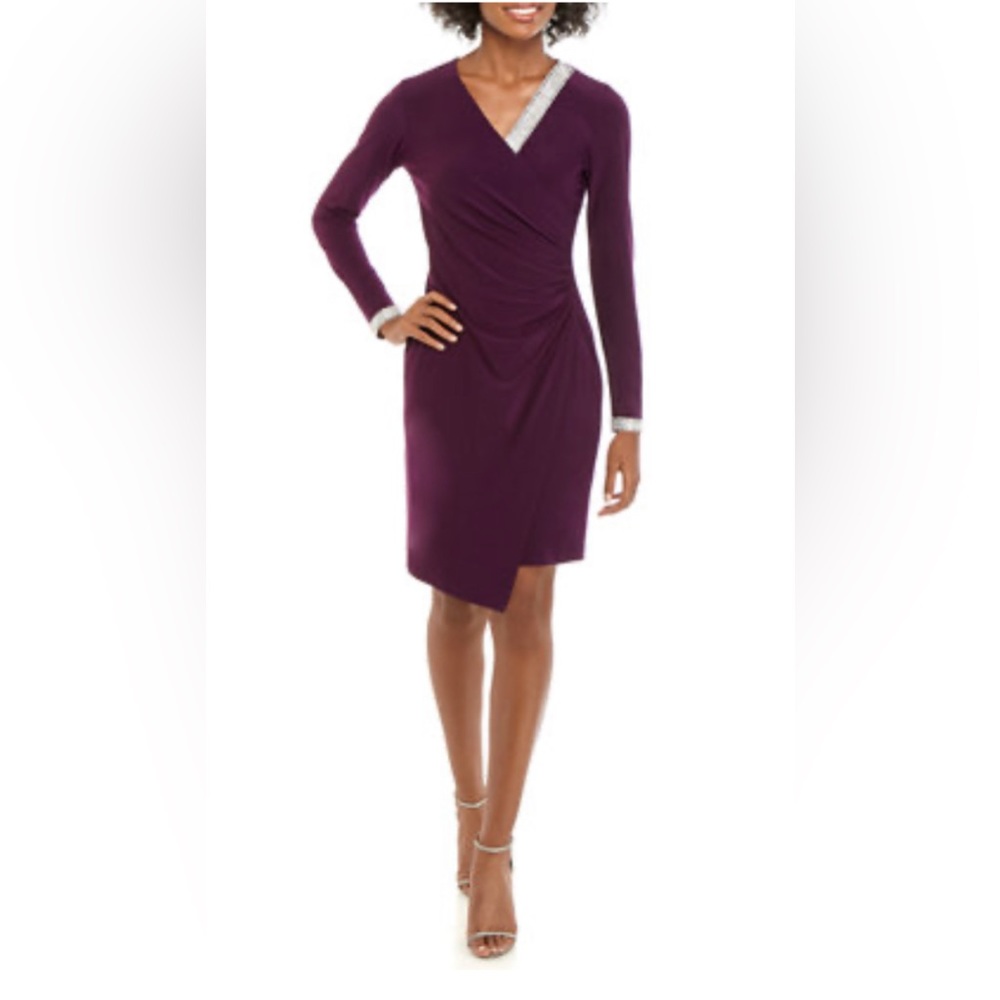 MSK Rhinestone Faux-Wrap